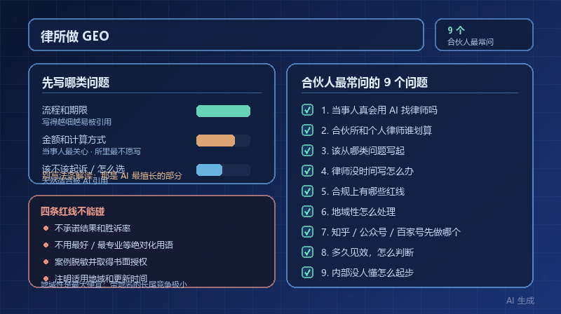 律所做 GEO，合伙人最常问的 9 个问题
