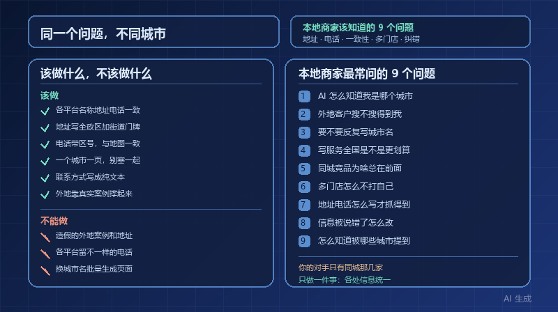 同一个问题，不同城市 AI 给的答案不一样？本地商家该知道的 9 个问题