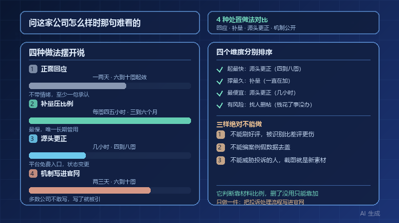 AI 把你的负面信息翻出来了怎么办：4 种处置做法的成本与风险对比