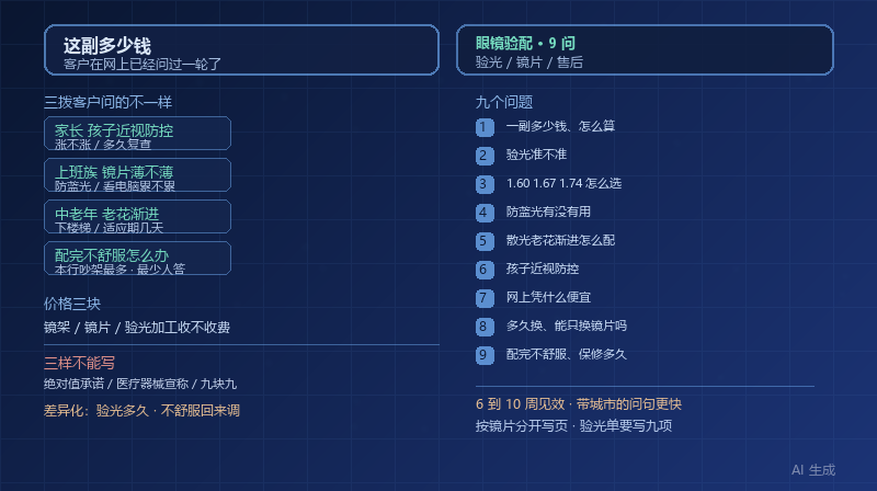 配眼镜之前先问 AI：眼镜店客户最常问的 9 个问题