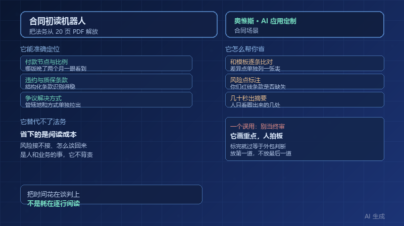 合同初读机器人：把法务从 20 页 PDF 里解放出来